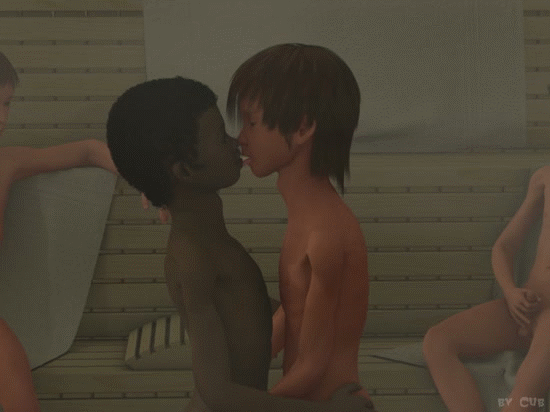 boys in sauna shotacon 3D video